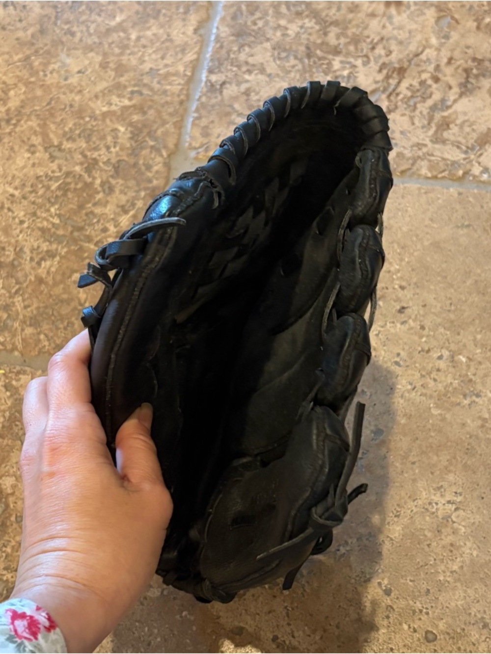 Wilson Black Leather Softball Glove with Yellow Accents 14” A2444 RHT - Picture 5 of 11